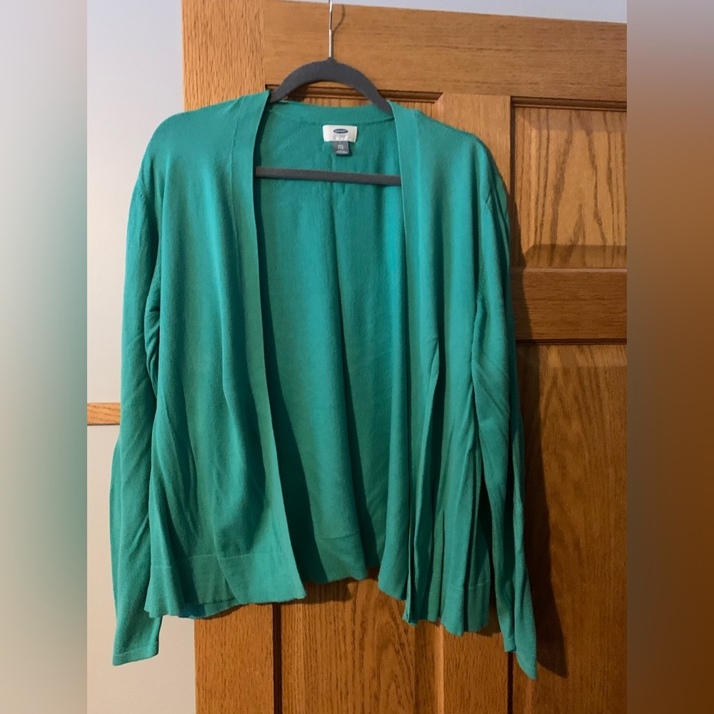 Green cardigan